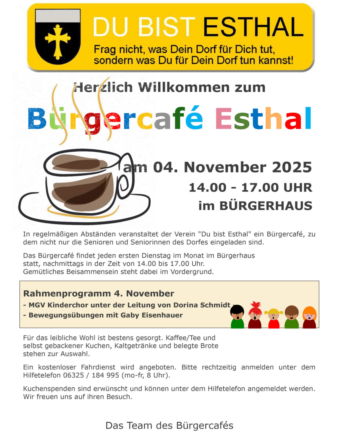 Flyer 11 November bürgercafe